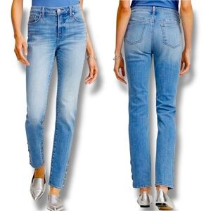 Chico's 0.5 (US 6) Perfect Stretch Medium Wash Girlfriend Slim Leg Ankle Jeans